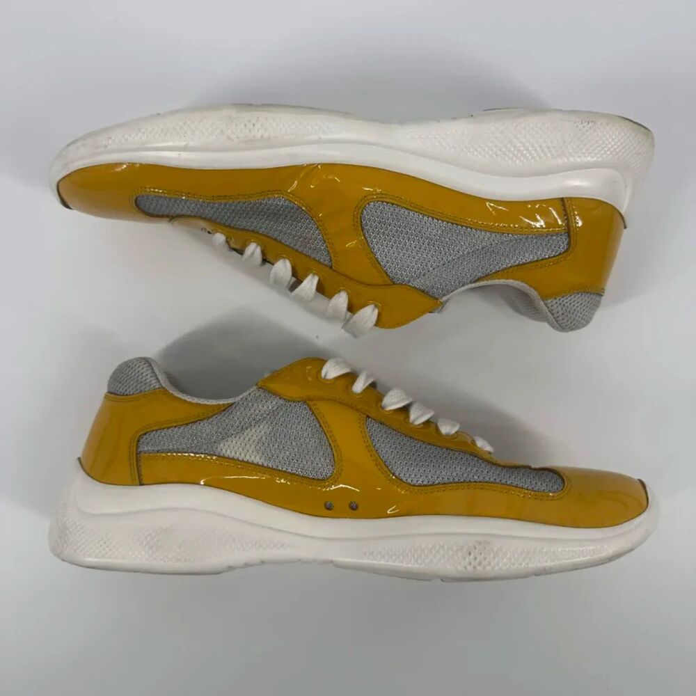 Prada America's Cup Yellow Patent Leather Sneakers Prada Size 9 / US 10M - Picture 3 of 8